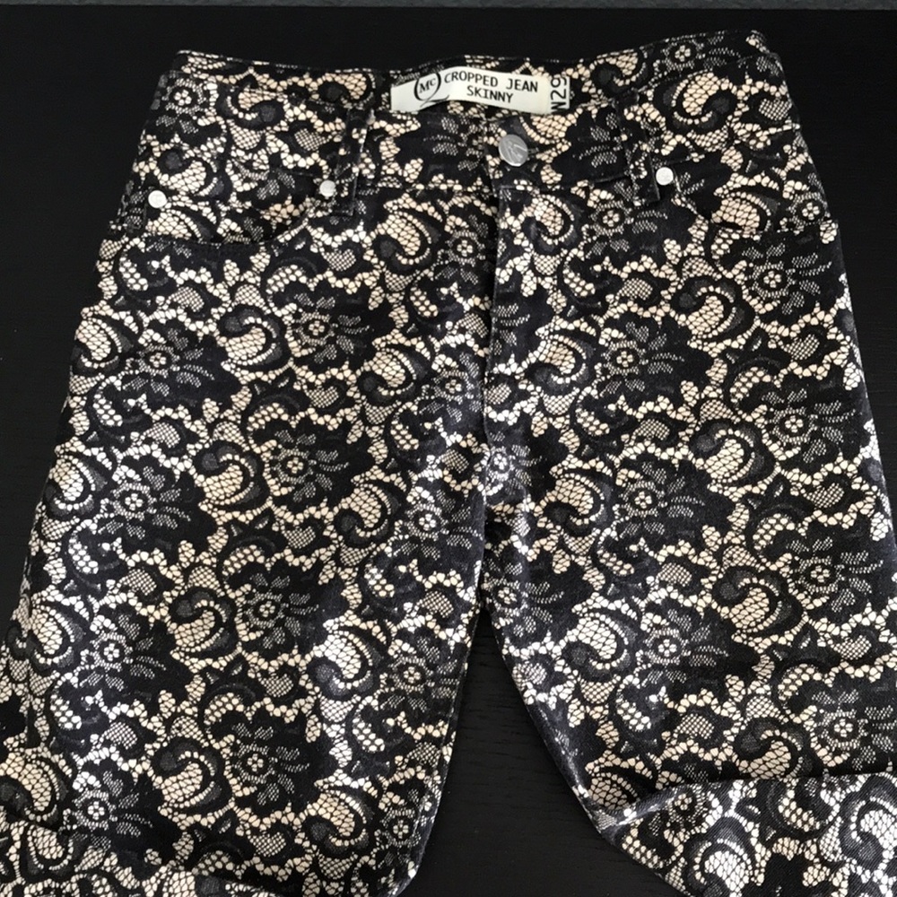Alexander McQueen pant lace pattern design